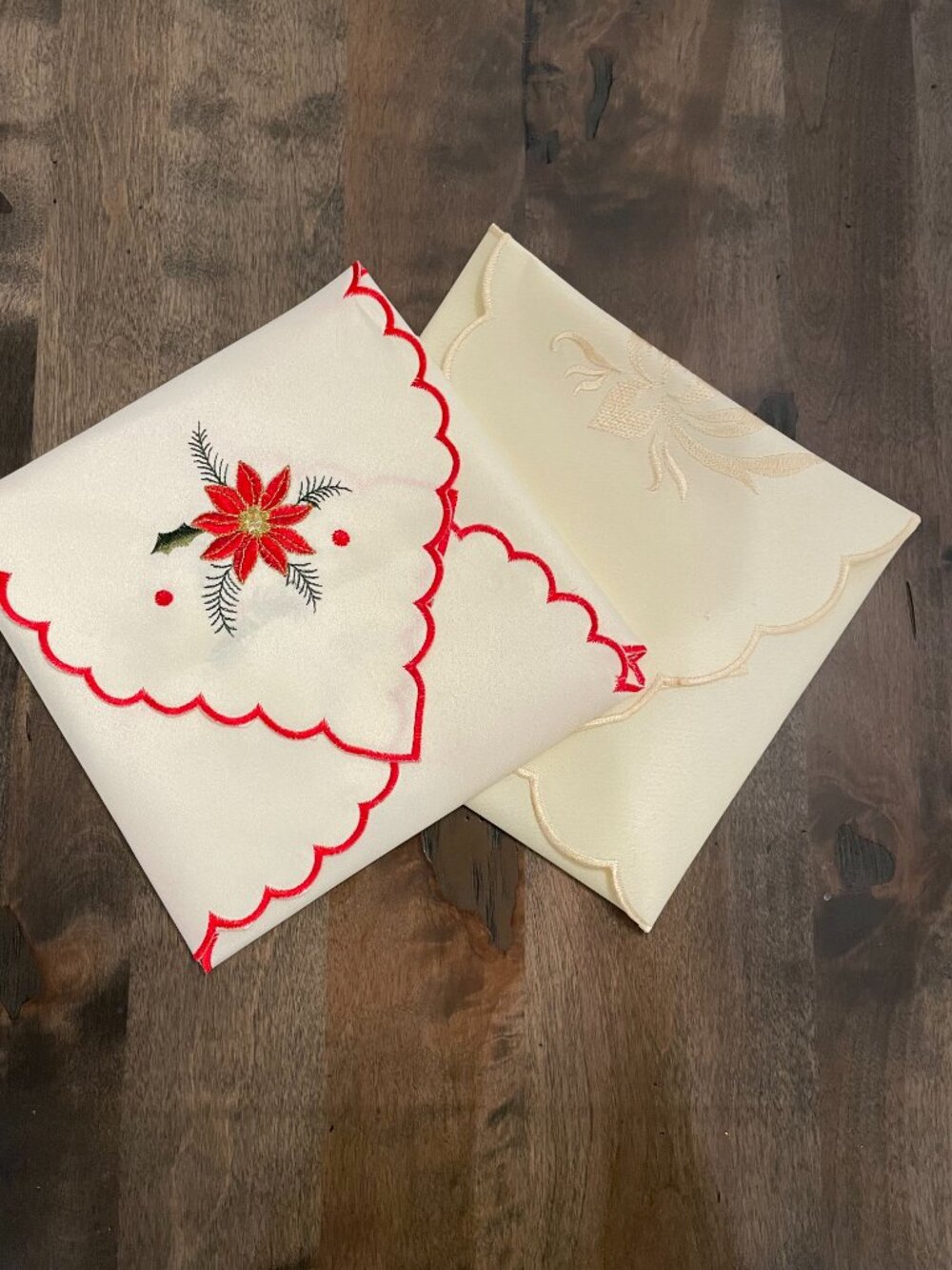 Bread Basket Liners- Embroidered SET of 2 NEW